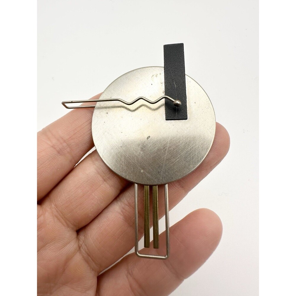 Rare 1980’s Spaz Pixel Tri-color Brooch Pin Mixed Metal